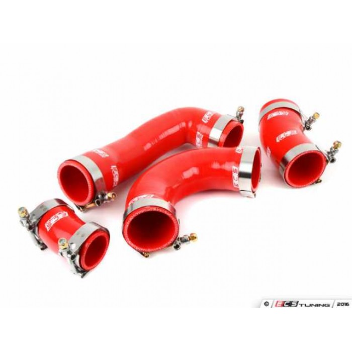 ECS High Flow Charge Pipe Coupler Kit (4) – Red – Mk7 GTI/R/S3 8V